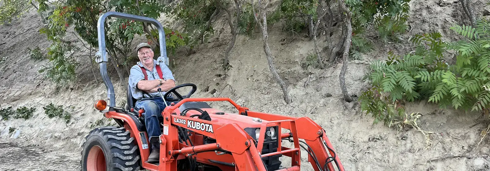 A Purpose Built crew member doing site work near Naples, Idaho