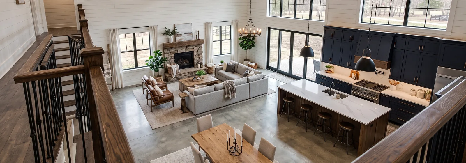 Finished interior of a Purpose Built steel-framed building in North Idaho